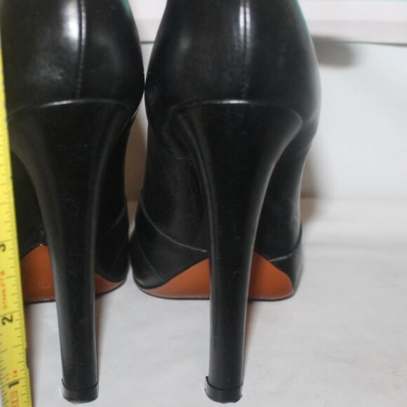 $950 Givenchy Leather Peep Toe Hidden Platform Ankle Strap Heels Shoe w … - Picture 5 of 8